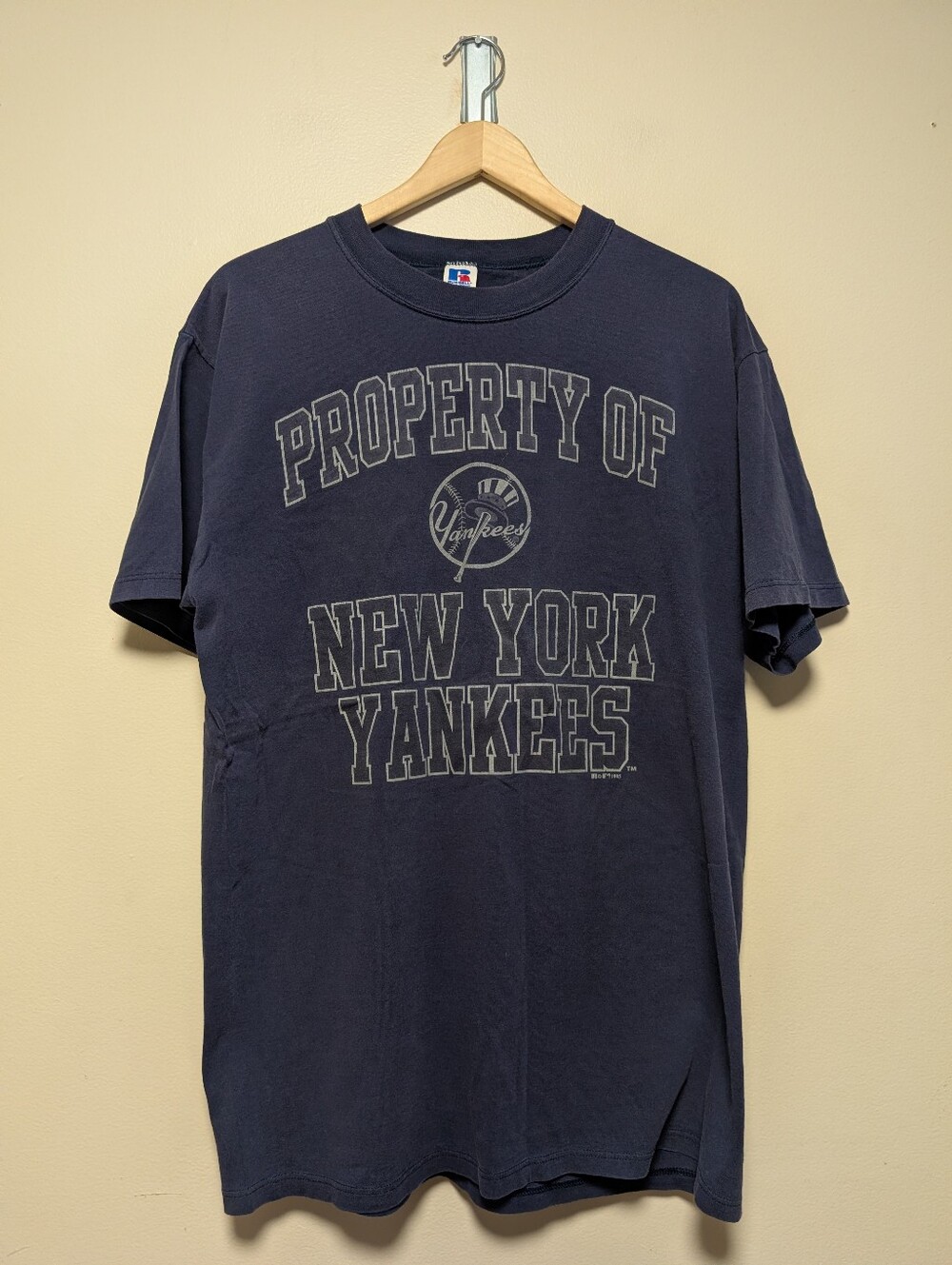 Vintage Russell Athletic New York Yankees Property Of T-Shirt USA XL